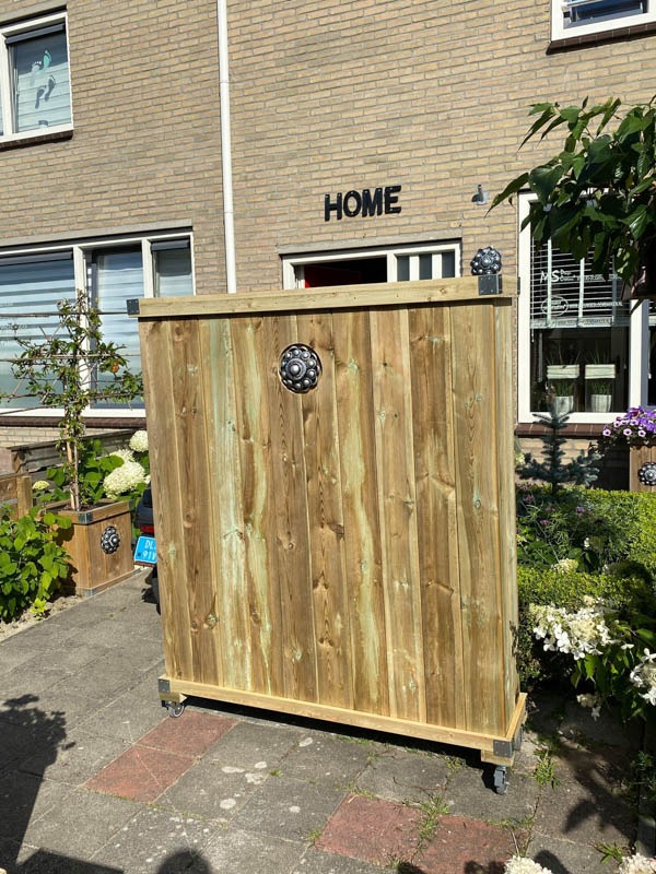 Zeeuwse knop bloembak L140 x B35 x H160cm Zeeuwse knop Ø16cm