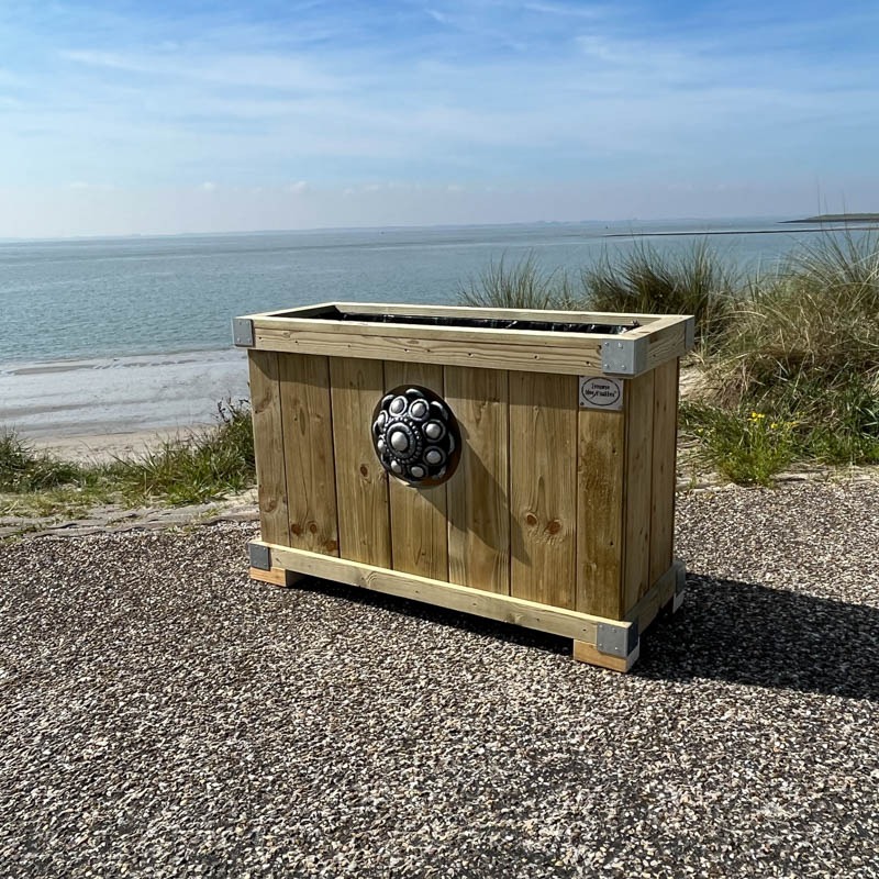 Zeeuwse knop bloembak L90 x B35 x H60cm Zeeuwse knop Ø20cm