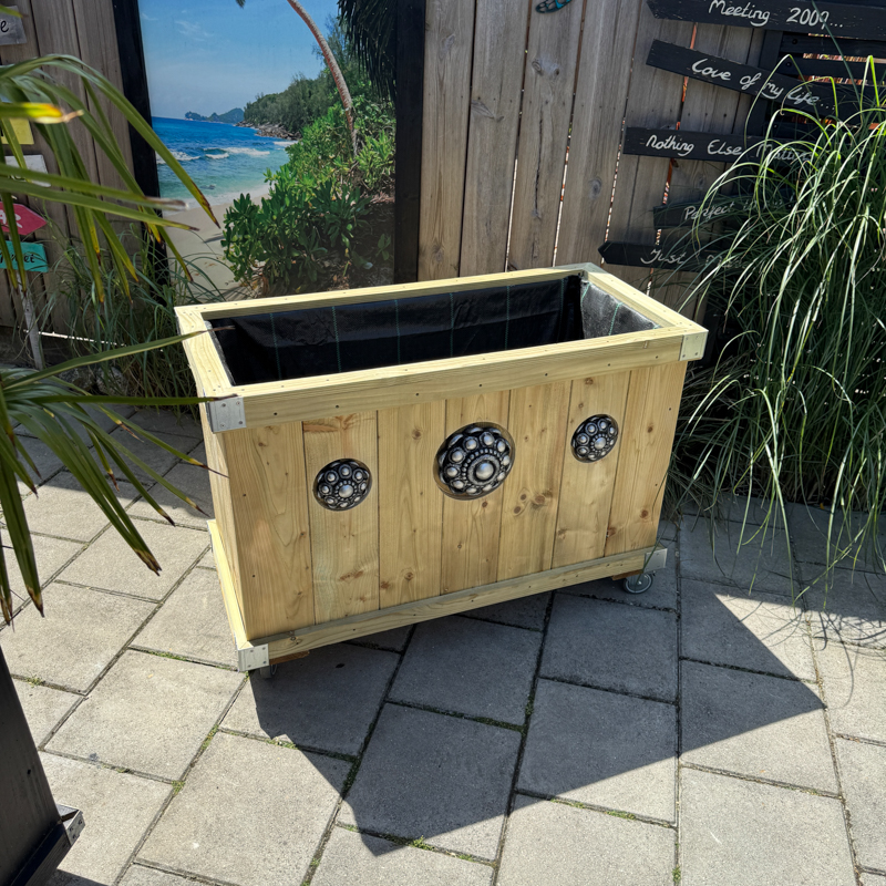 Zeeuwse knop bloembak L100 x B48 x H75cm Zeeuwse knop(pen) Ø11 | 16cm