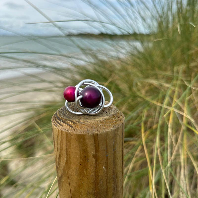 Kralen ring ontwerp | paars