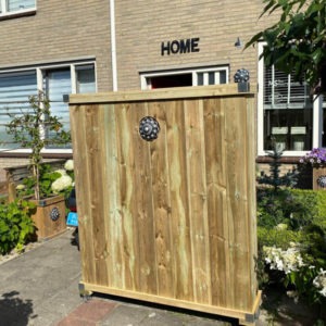 Zeeuwse knop houten bloembak.