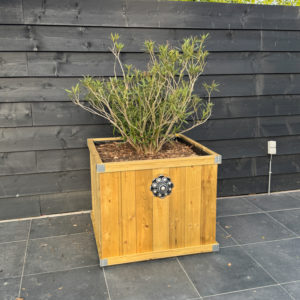 Zeeuwse knop houten bloembak.